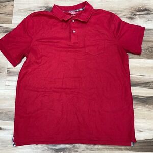 Croft & Barrow Polo Shirt Mens Large Red Performance Short Sleeve Golf Tennis